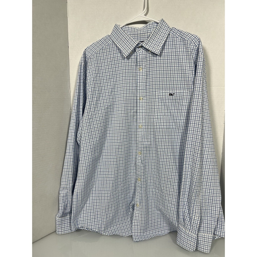 Vineyard Vines Classic Fit Tucker Performance Plaid  Button Down Shirt Men's XL